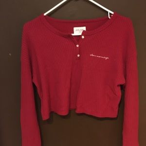 Gilly Hicks knitted red pajama set